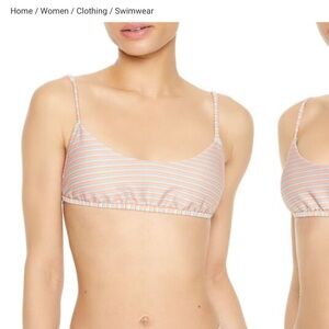 Forever 21 Pastel Striped Bikini Top